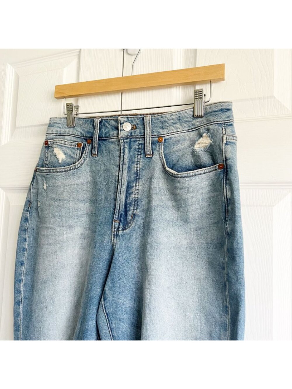 Madewell The Perfect Vintage Denman Wash Distressed Jeans Women's Size 28 - Picture 6 of 12